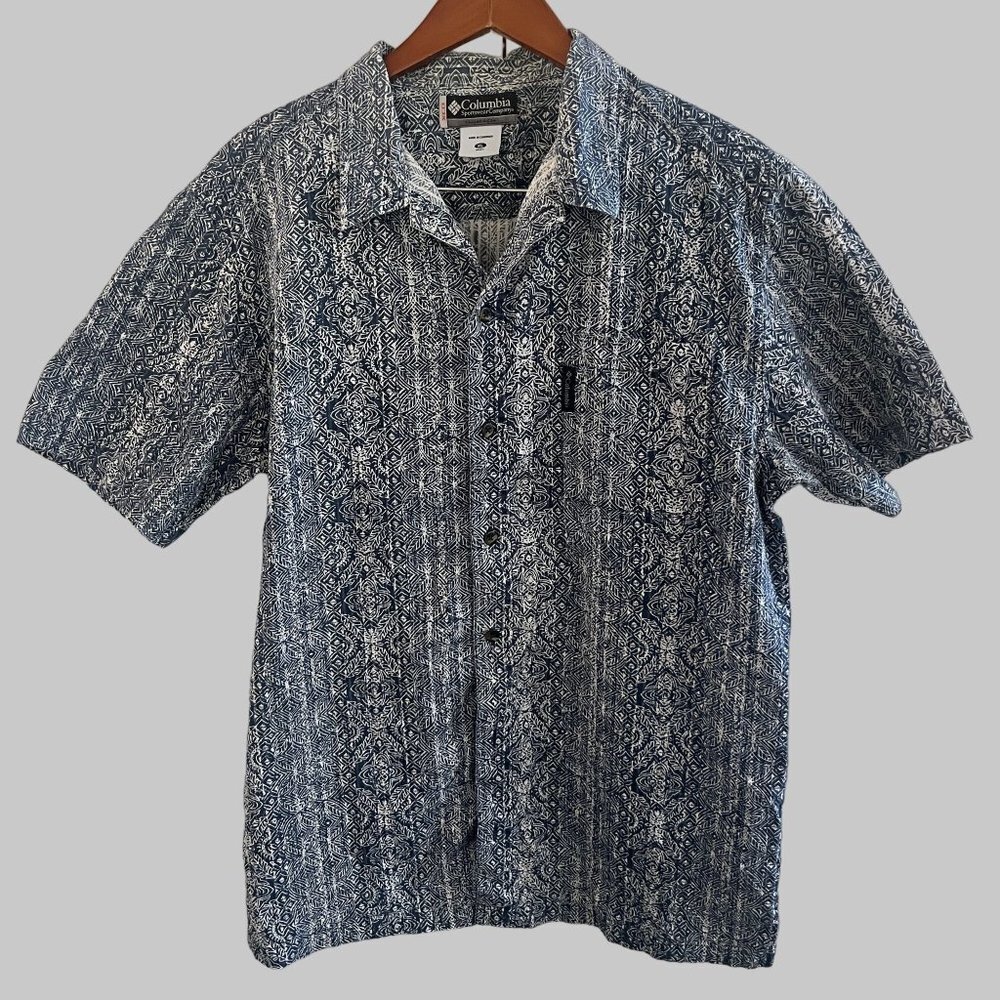 Columbia XCO Shirt Mens Extra Large Black White‎ Authentic Outdoors Loose Fit